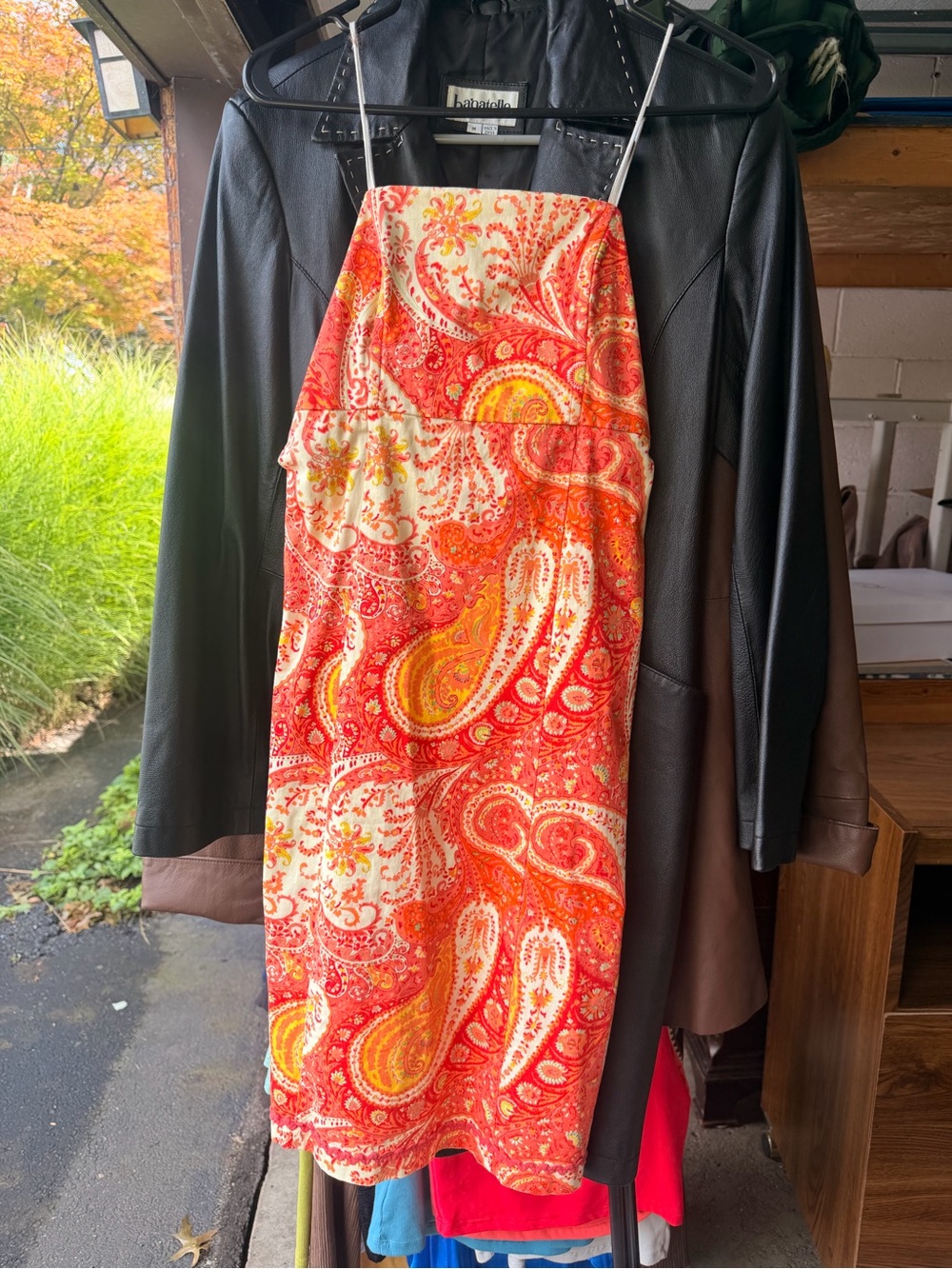 Moda International Red Orange Paisley Mini Dress